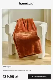 Home&You gazetka Strona 9: Jednokolorowy koc Floss 150x200 cm Home & You €139,99