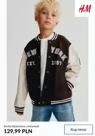 H&M gazetka tydzień 36 Strona 6: Kurtka bejsbolowa z motywami H & M €129,99
