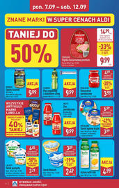 ALDI gazetka tydzień 37 Strona 6: Serek o smaku waniliowym Bieluch €2,49, Serek puszysty z chrzanem Łaciaty €4,65