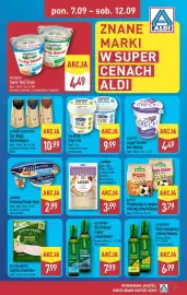 ALDI gazetka tydzień 37 Strona 1: Olej rzepakowy tłoczony na zimno Kujawski €6,99, Szynka drobiowa Dolina Dobra €7,99
