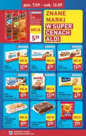 ALDI gazetka tydzień 37 Strona 2: Herbatniki maślane Krakuski €4,99, Ciastka Kinder Kinderini €8,99