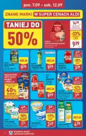 ALDI gazetka tydzień 37 Strona 6: Serek o smaku waniliowym Bieluch €2,49, Serek puszysty z chrzanem Łaciaty €4,65