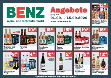 Benz Getränke Prospekt Seite 1