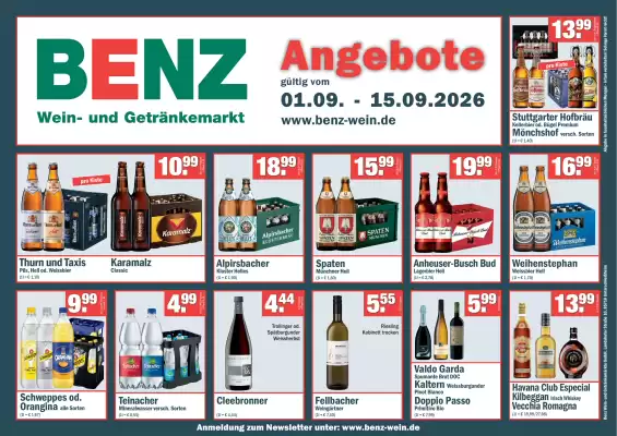 Benz Getränke (gültig bis 15-09)