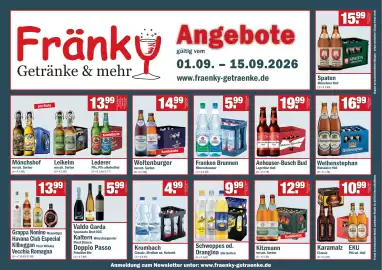 Fränky Getränke Prospekt Seite 1