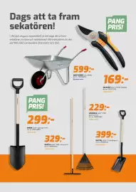 Bolist reklamblad Sida 4: SEKATÖR €169,00, SKOTTKÄRRA €599,00