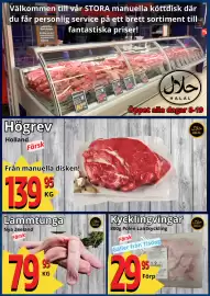 Supergrossen reklamblad vecka 37 Sida 4: Högrev €139,95, Lammtunga €79,95