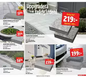 Jem&Fix reklamblad Sida 11: MARKSTEN GARDEN €219,00, TRAPPBLOCK €239,00