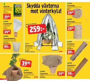 Jem&Fix reklamblad Sida 14: JUTESNÖRE €24,95, KOKOSMATTA €99,00