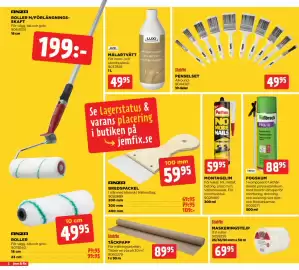 Jem&Fix reklamblad Sida 2: ROLLER, PENSELSET €49,95