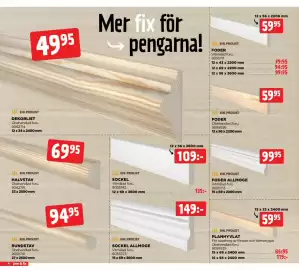 Jem&Fix reklamblad Sida 4: FODER, RUNDSTAV €94,95
