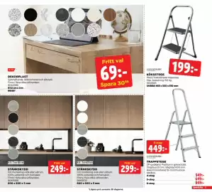 Jem&Fix reklamblad Sida 5: STÄNKSKYDD €249,00, KÖKSSTEGE €199,00