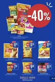 Rema 1000 kundeavis uke 37 Side 4: TORTILLACHIPS OST €11,90, TACOKRYDDER ØKO €35,90