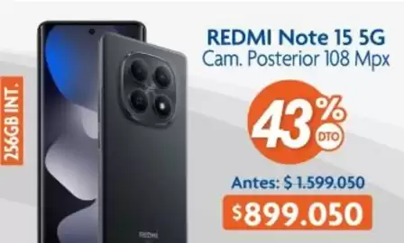 Catálogo Alkosto Página 2: Note 15 5g cam. posterior 108 mpx €899.050,00