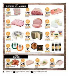 Supabarn catalogue week 37 Page 2: Adelaide Hills Udder Delights Brie Range €9,99, Cooked Black Tiger Prawns Large €29,99