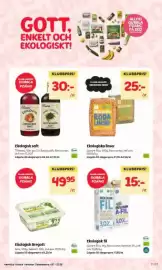 Hemköp reklamblad vecka 37 Sida 11: Bregott €49,95, Garant ekologiska röda linser €25,00