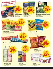 Matöppet reklamblad vecka 37 Sida 3: Smash! - Choco crunch €49,00, Abba fisksåser €49,00