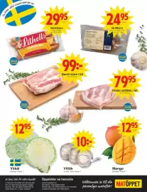 Matöppet reklamblad vecka 37 Sida 4: Grillkorv €24,95, Vitlök €10,00