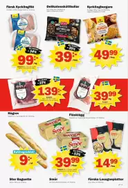 Pekås reklamblad vecka 37 Sida 3: Delikatessköttbullar €39,00, Fläsklägg, Medlemspris