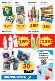 Pekås reklamblad vecka 37 Sida 6: Proteinbar €19,00, Blöjor €159,00