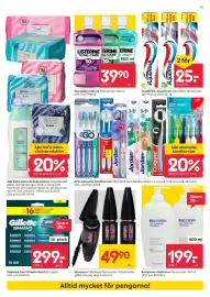 Rusta reklamblad vecka 37 Sida 11: Munskölj Listerine €39,90, Tandkräm Aquafresh €25,00