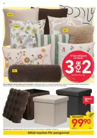 Rusta reklamblad vecka 37 Sida 14: Alla kuddfodral, fyllda kuddar och innerkuddar, Sittpuff Penny med förvaring, Medlemspris