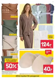 Rusta reklamblad vecka 37 Sida 9: Bäddset och kuddfodral Elsaform €59,00, Pyjamas Polly och Laura €124,00