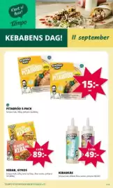 Tempo reklamblad vecka 37 Sida 3: Schysst Käk pitabröd €15,00, Schysst kåk kebab €89,00