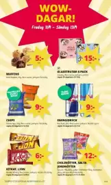 Tempo reklamblad vecka 37 Sida 8: KitKat, Lion €6,00, Red Bull energidryck €9,00