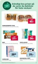 Tempo reklamblad vecka 37 Sida 9: Strösocker €25,50, Corny hamburgerbröd €27,00