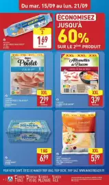 Catalogue ALDI semaine 38 page 10: MILSANI RÂPÉ 3 FROMAGES €5,99, LE MARSIGNY BLANC DE POULET €2,99