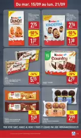 Catalogue ALDI semaine 38 page 15: Kinder Country €4,29, Kinder BUENO €5,15