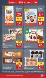 Catalogue ALDI semaine 38 page 15: Kinder Country €4,29, Kinder BUENO €5,15