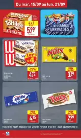 Catalogue ALDI semaine 38 page 16: TWIX WHITE €2,99, Nestlé BARRE NUTS €3,39