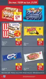 Catalogue ALDI semaine 38 page 16: TWIX WHITE €2,99, Nestlé BARRE NUTS €3,39