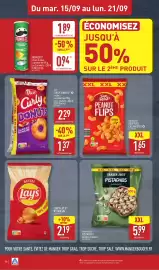 Catalogue ALDI semaine 38 page 18: Sun Snacks Peanut Flips €1,65, TRADER JOE'S PISTACHIOS €5,99