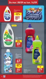 Catalogue ALDI semaine 38 page 26: ARIEL Lessive liquide €9,89, Lenor Adoucissant €2,53