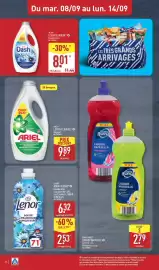 Catalogue ALDI semaine 38 page 26: ARIEL Lessive liquide €9,89, Lenor Adoucissant €2,53