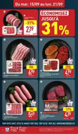 Catalogue ALDI semaine 38 page 6: ST-CLÉMENT LE BOUCHER 2 PAVÉS DE BŒUF MARINÉS €4,39