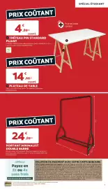 Catalogue Bricomarché page 3: TRÉTEAU PIN STANDARD PLIANT €4,89, PORTANT MINIMALIST DOUBLE BARRE €24,89