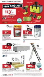 Catalogue Bricomarché page 6: PRB Mortier colle souple €21,95, Bostik Ragréage intérieur fibré €24,90