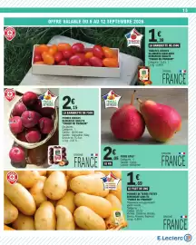 Catalogue E.Leclerc page 15: POIRE QTEE® €2,05, PRUNES ROUGES €2,15