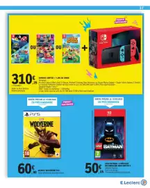 Catalogue E.Leclerc page 37: LEGO Batman : L'Héritage du Chevalier Noir €50,05, MARVEL WOLVERINE PS5 €60,90