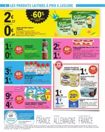 Catalogue E.Leclerc page 6: Candia Grandlait €4,64, Elle & Vire Crème entière €4,31