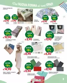 Volantino IperFamila Pagina 3: Tappeto bagno shabby €8,90, Strofinacci €3,90