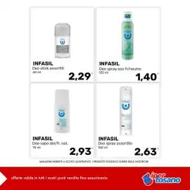 Volantino Iper Tosano settimana 37 Pagina 10: Infasil Deo vapo del/fr. nat. €2,93, Infasil Deo spray assortito €2,63