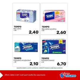 Volantino Iper Tosano settimana 37 Pagina 13: Tempo Box veline €2,40, Tempo Fazzoletti sens/protect €2,10