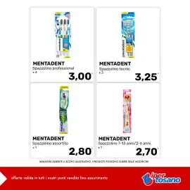 Volantino Iper Tosano settimana 37 Pagina 16: Mentadent spazzolino tecnic €3,25, Mentadent Spazzolino professional €3,00