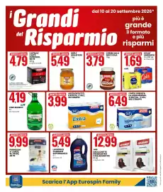 Volantino Eurospin Pagina 4: Grandi Blues Cola/limonata €1,69, Asciugatutto Soft Dream Extra €3,99