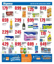 Volantino Eurospin Pagina 7: Detergente piatti aceto limone Dexam €0,95, Succo e polpa pera PuertoSol €1,25